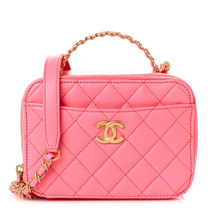 Chanel Caviar Quilted Pick Me Up Mini Vanity Case Pink 1 of 11
