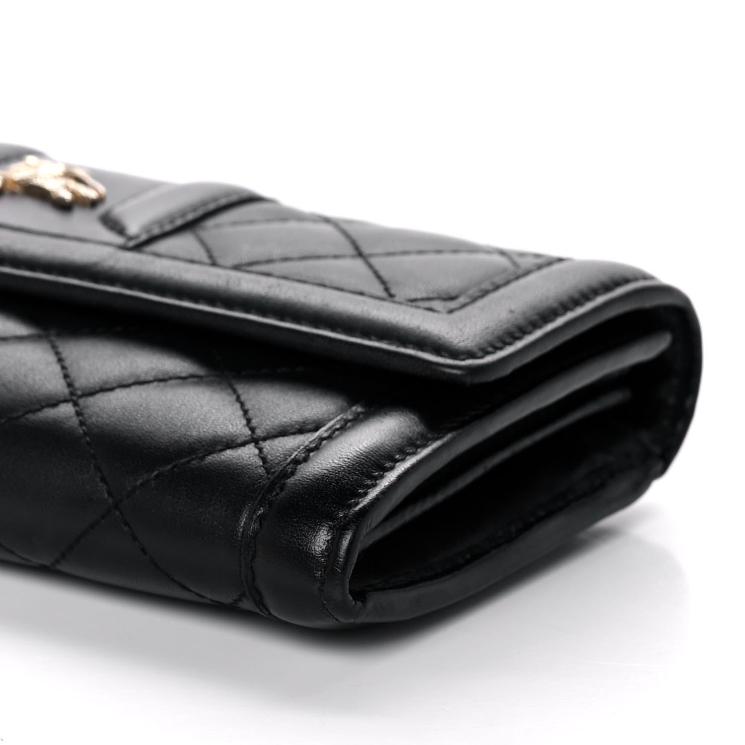 Burberry Calfskin Quilted Continental Wallet Black 11 of 13