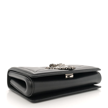 Dolce & Gabbana Calfskin Medium Devotion Crossbody Bag Black 4 of 11