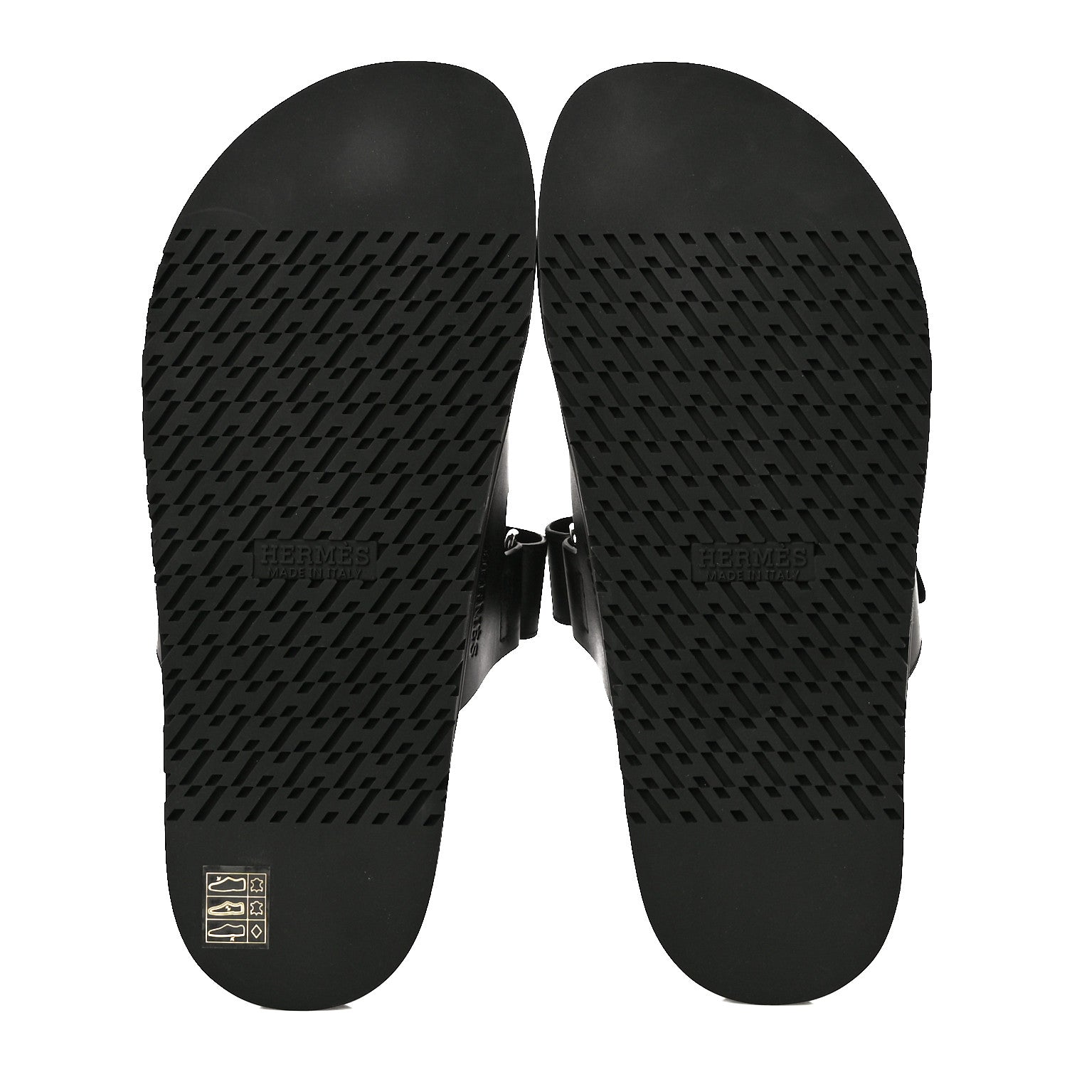 Hermes Calfskin Mens Chypre Sandals 43 Black 7 of 13