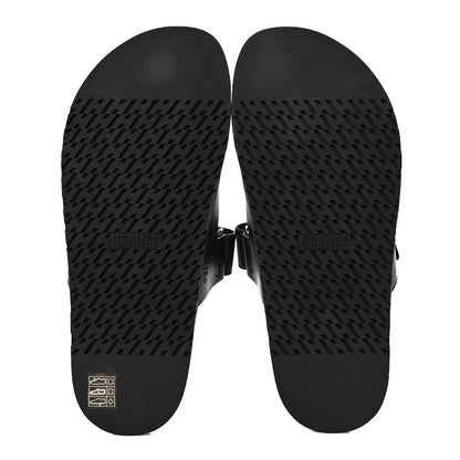 Hermes Calfskin Mens Chypre Sandals 43 Black 7 of 13