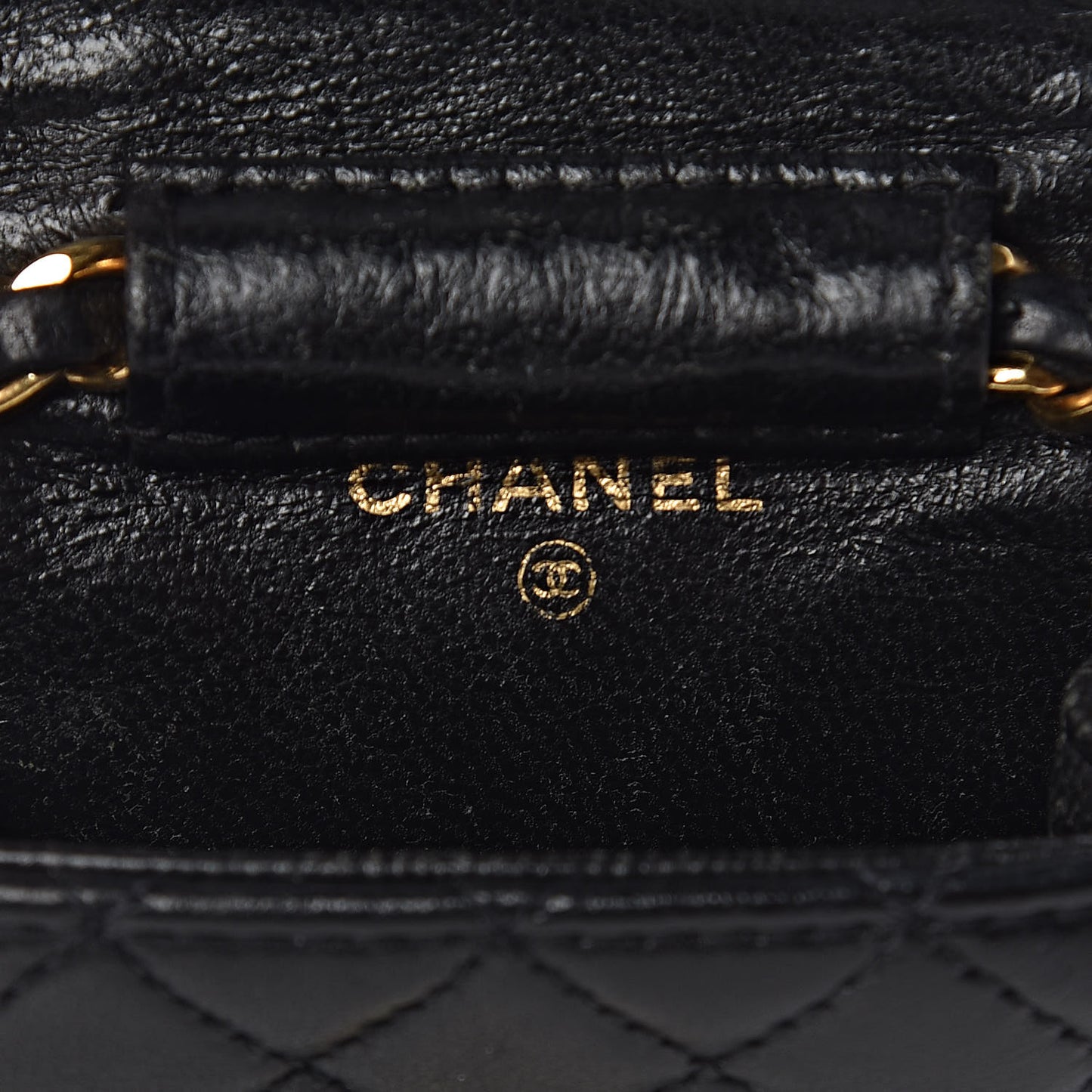 Lambskin Quilted Micro Mini Flap Black