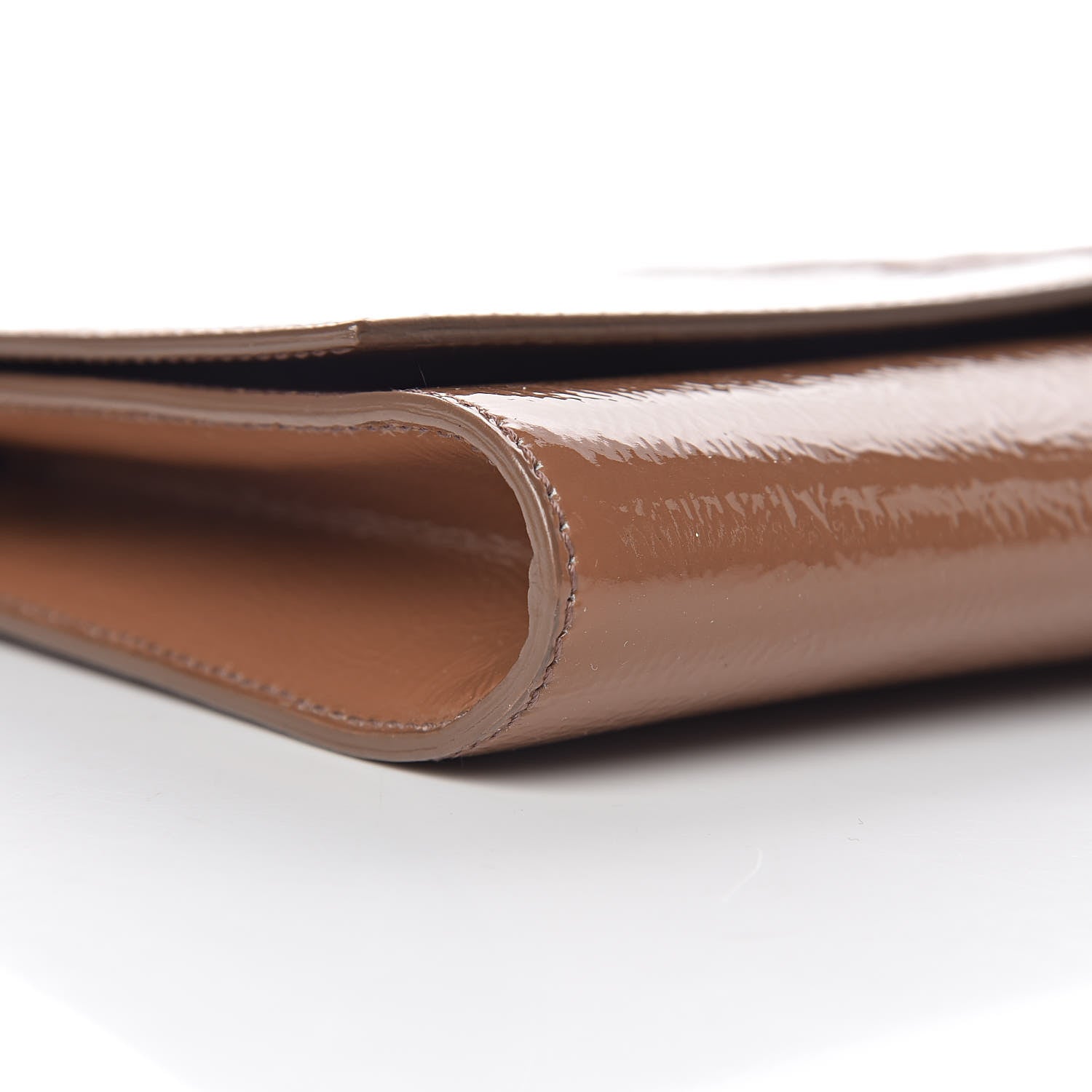 Saint Laurent Textured Patent Calfskin Monogram Large Belle De Jour Clutch Nude 5 of 11