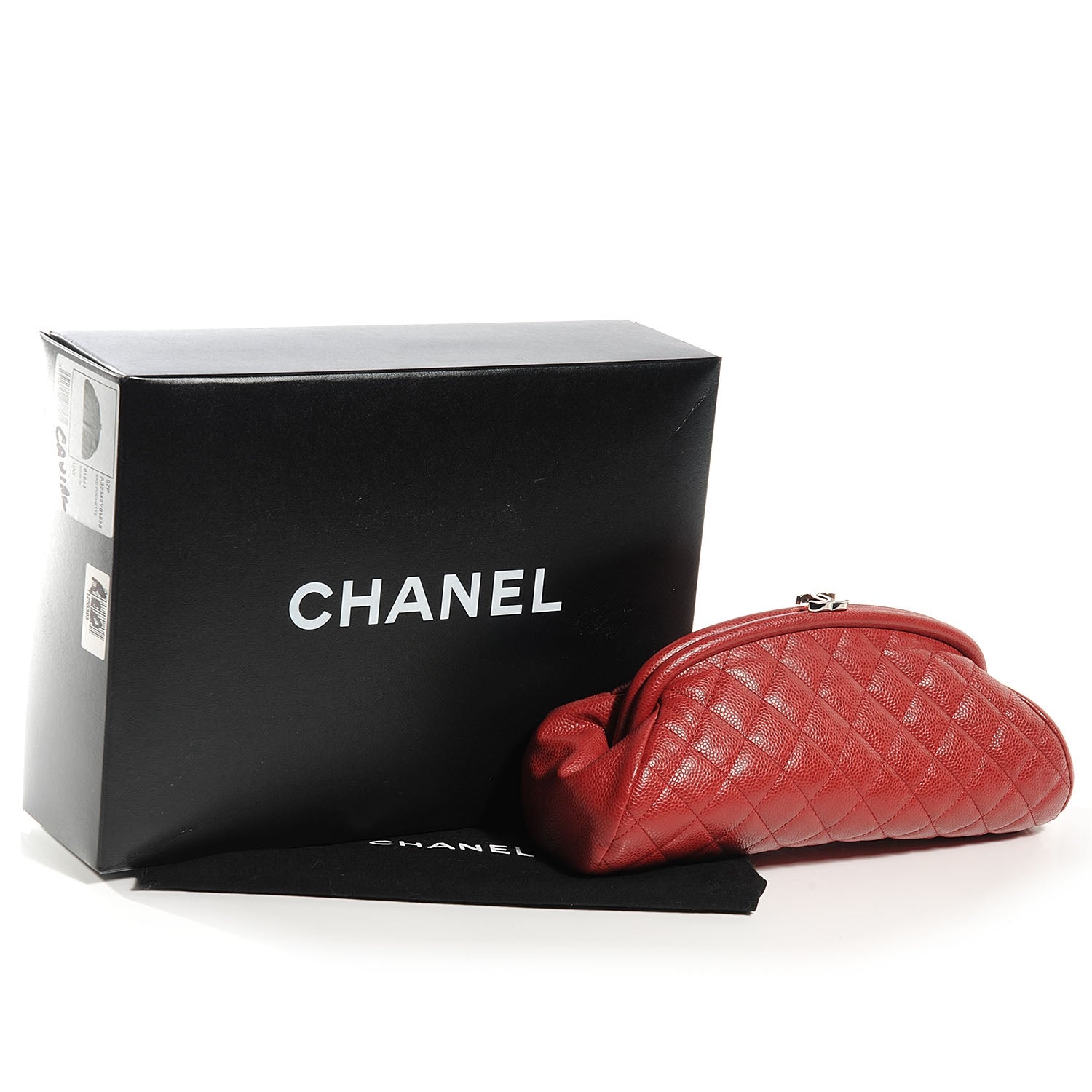 Chanel Caviar Quilted Timeless Clutch Red 5 of 8