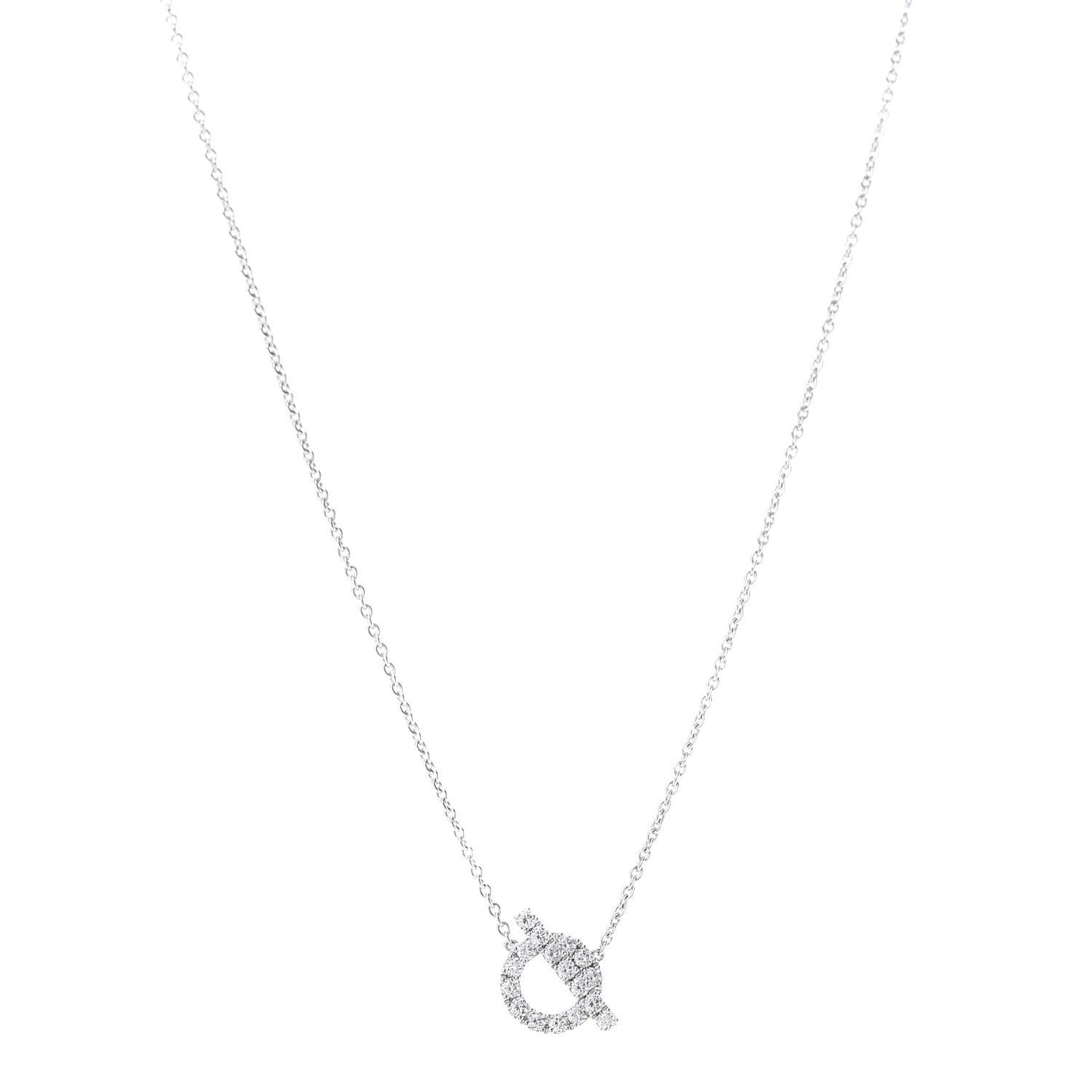 18K White Gold Diamond Finesse Pendant Necklace