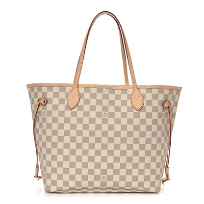 Louis Vuitton Damier Azur Neo Neverfull MM Rose Ballerine 1 of 8