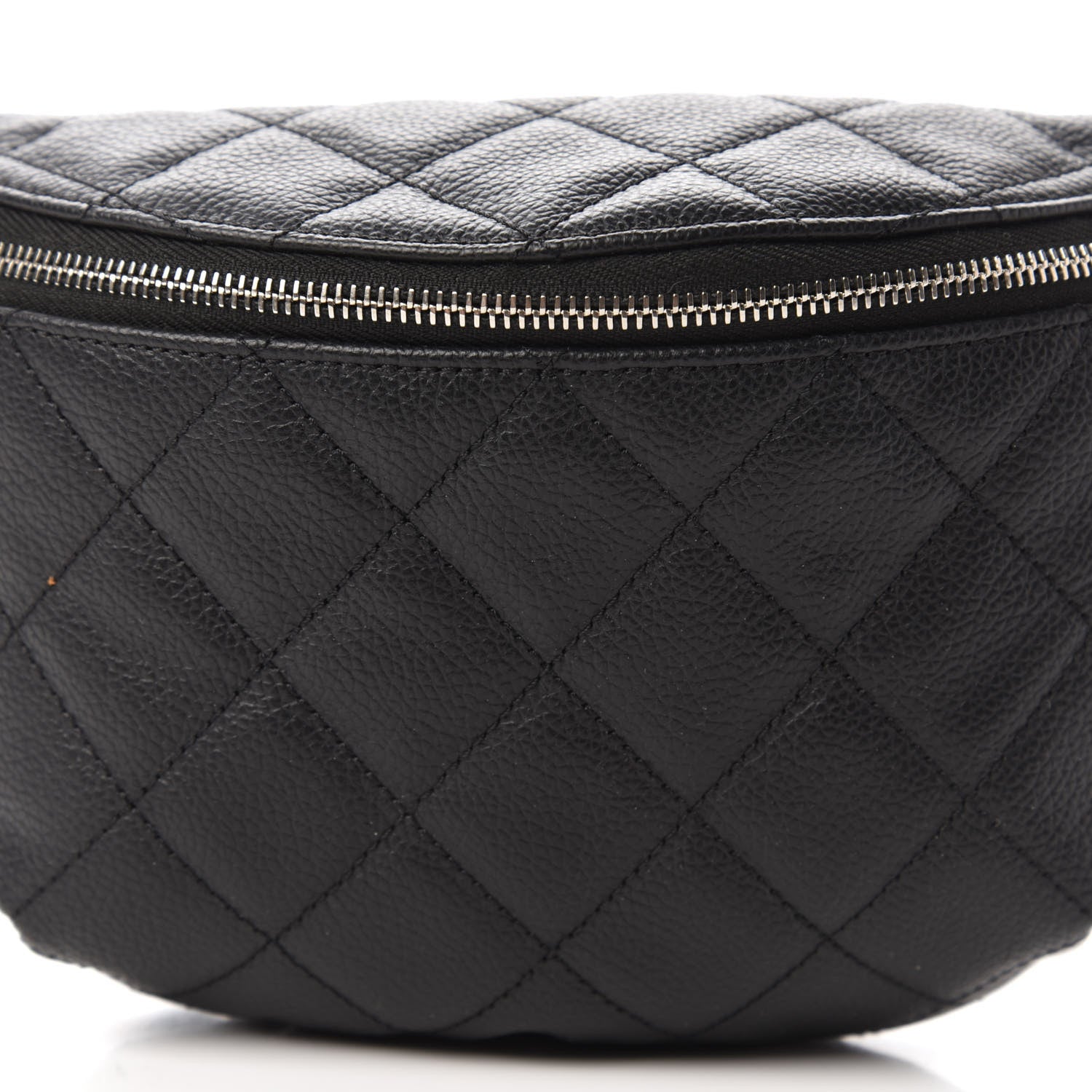Chanel Grained Calfskin Quilted Waist Belt Bag Black 10 of 10