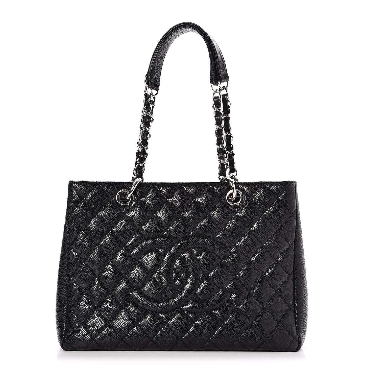 Caviar Quilted Grand Shopping Tote GST Black
