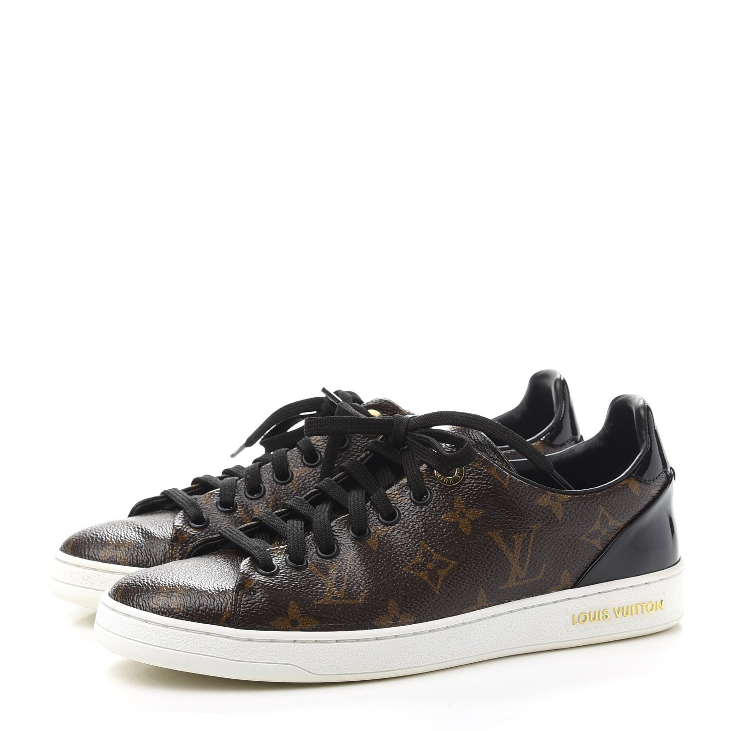Louis Vuitton Patent Monogram Frontrow Sneakers 38 3 of 10