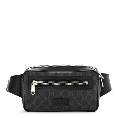 Gucci Soft GG Supreme Monogram Web Belt Bag Black Grey 1 of 11