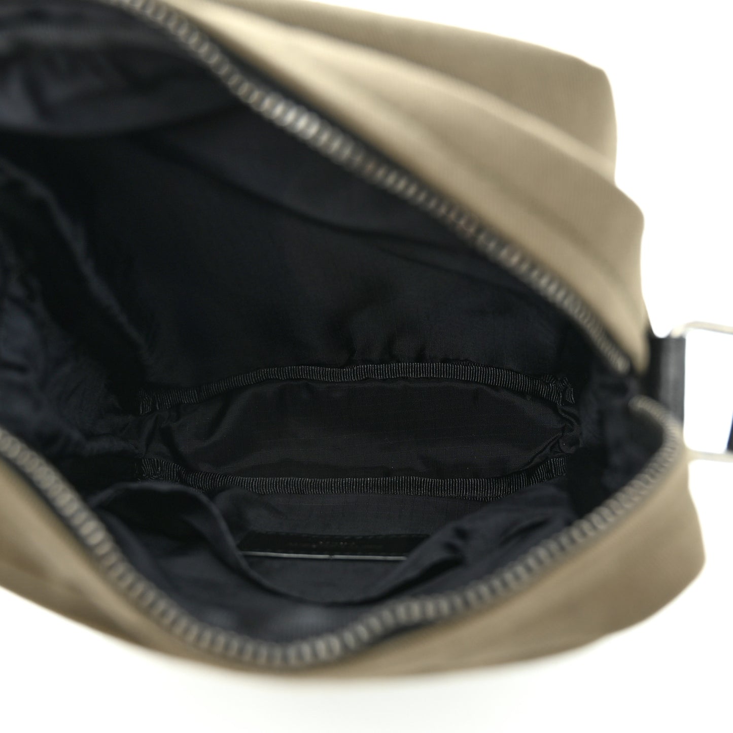 Canvas Calfskin Sid Messenger Bag Kaki Face Black