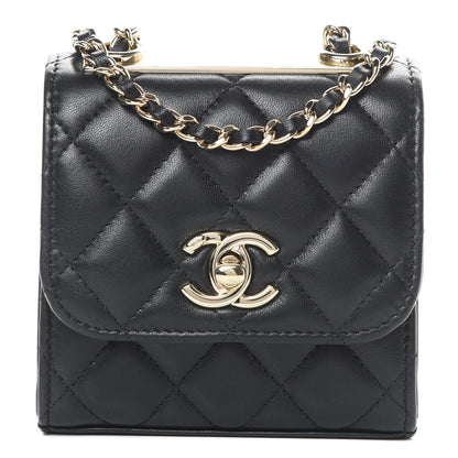 Chanel Lambskin Quilted Mini Trendy CC Chain Wallet Black 1 of 15
