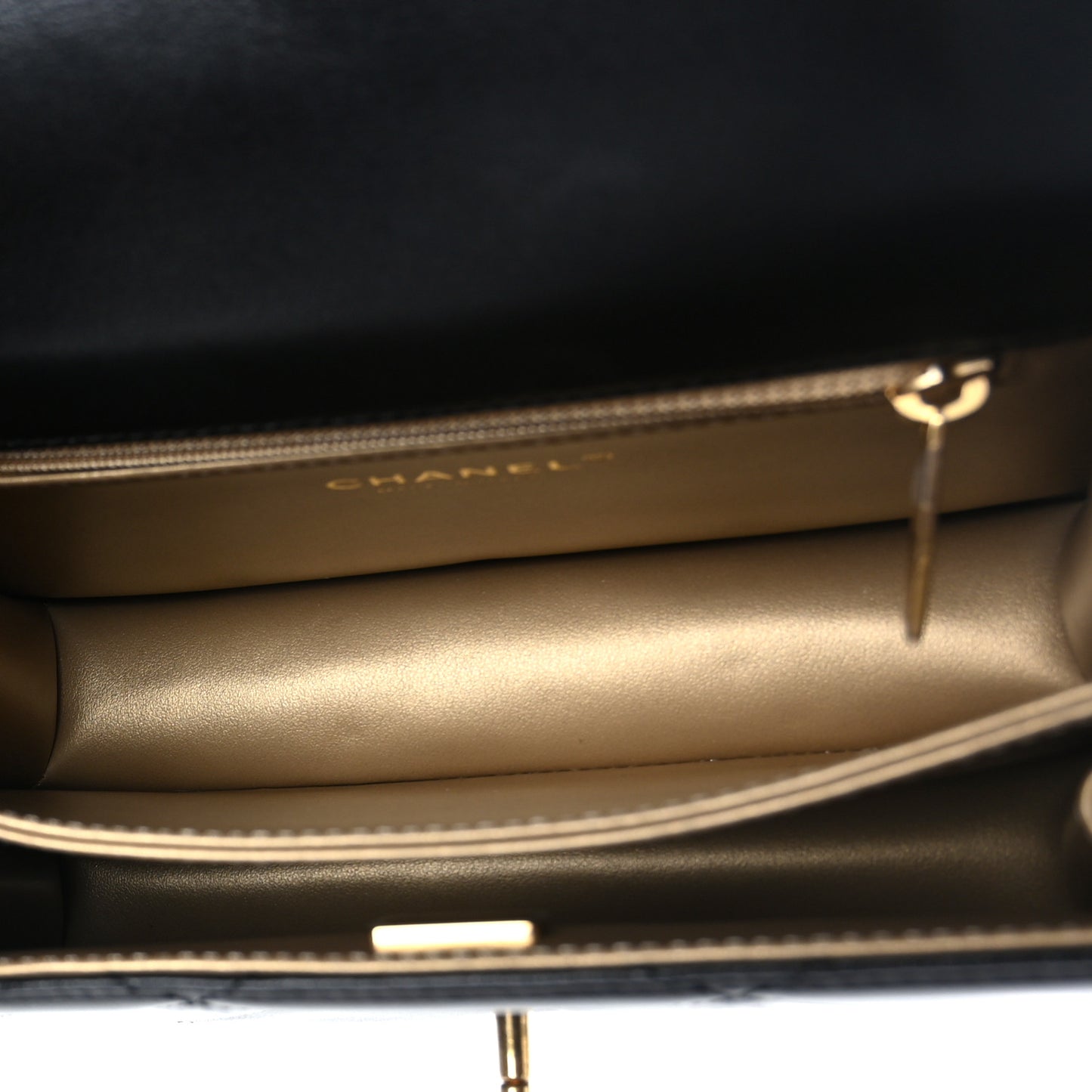 Calfskin Strass Quilted Mini Flap Black