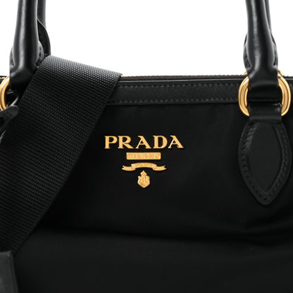 Prada Tessuto Nylon Soft Calf Shopping Tote Black 12 of 17