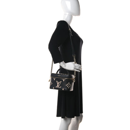 Louis Vuitton Empreinte Monogram Giant Vanity PM Black Beige 2 of 9