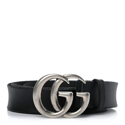Gucci Faded Calfskin Double G 30mm Belt 85 34 Black 1 of 5