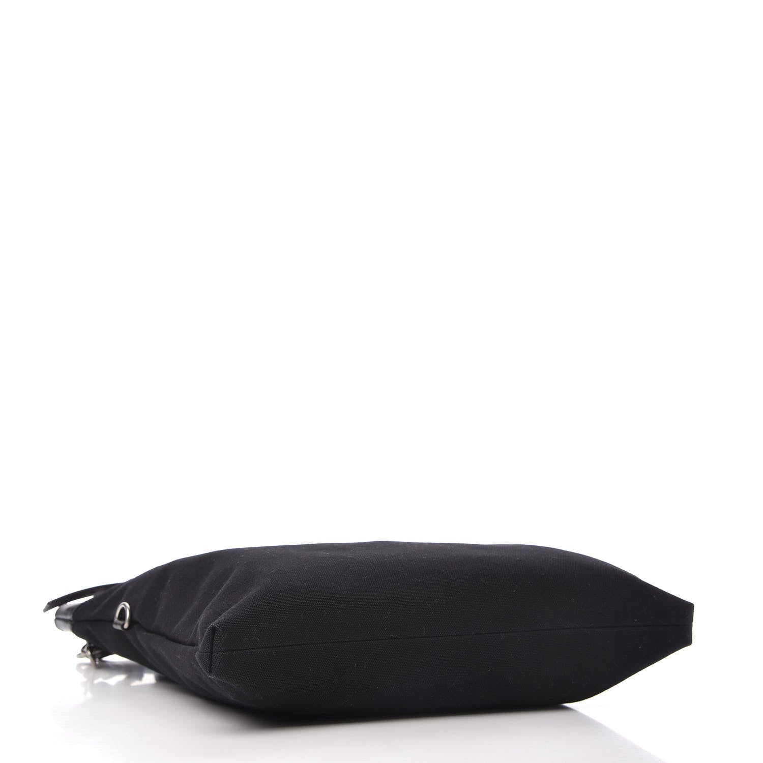 Saint Laurent Canvas Calfskin Belted Flat Messenger Bag Black 4 of 10