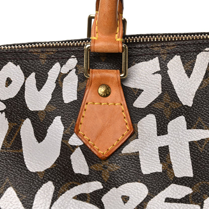 Louis Vuitton Monogram Graffiti Speedy 30 Silver 16 of 29