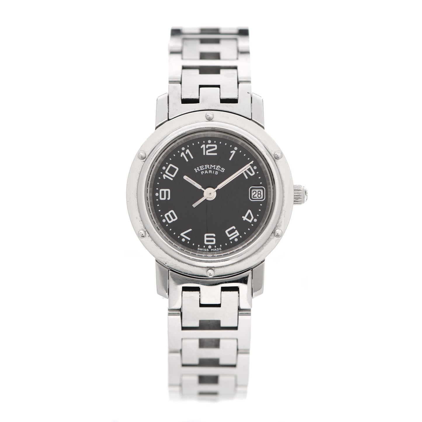 Stainless Steel 24mm Clipper Quartz Watch Black