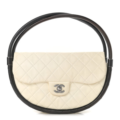 Chanel Lambskin Quilted Small Hula Hoop Flap Ivory 1 of 13