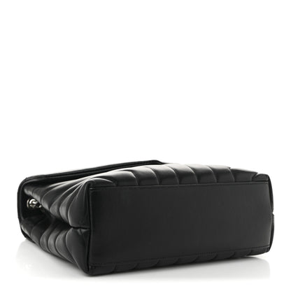 Saint Laurent Calfskin Y Quilted Monogram Small Loulou Chain Satchel Black 4 of 10