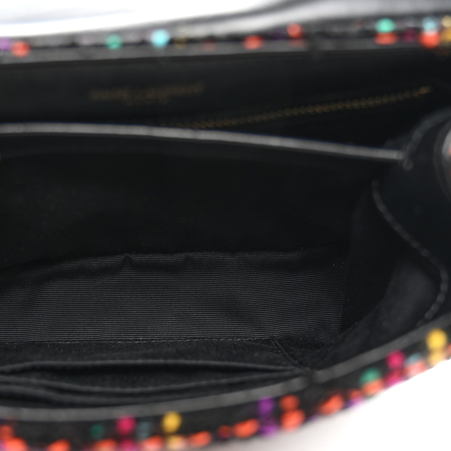 Saint Laurent Tweed Toy Loulou Shoulder Bag Black 5 of 11