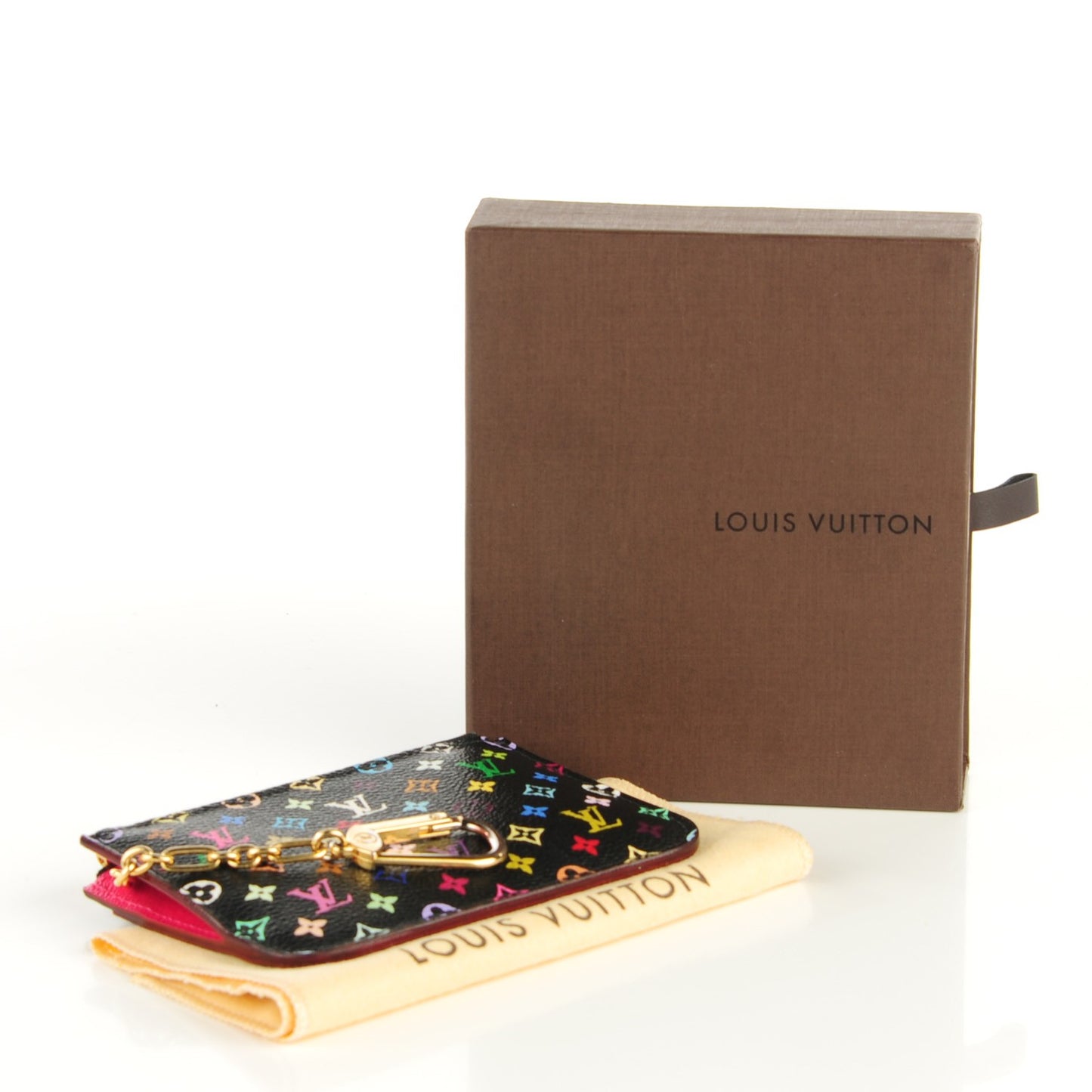 Monogram Multicolor Key Pouch Black