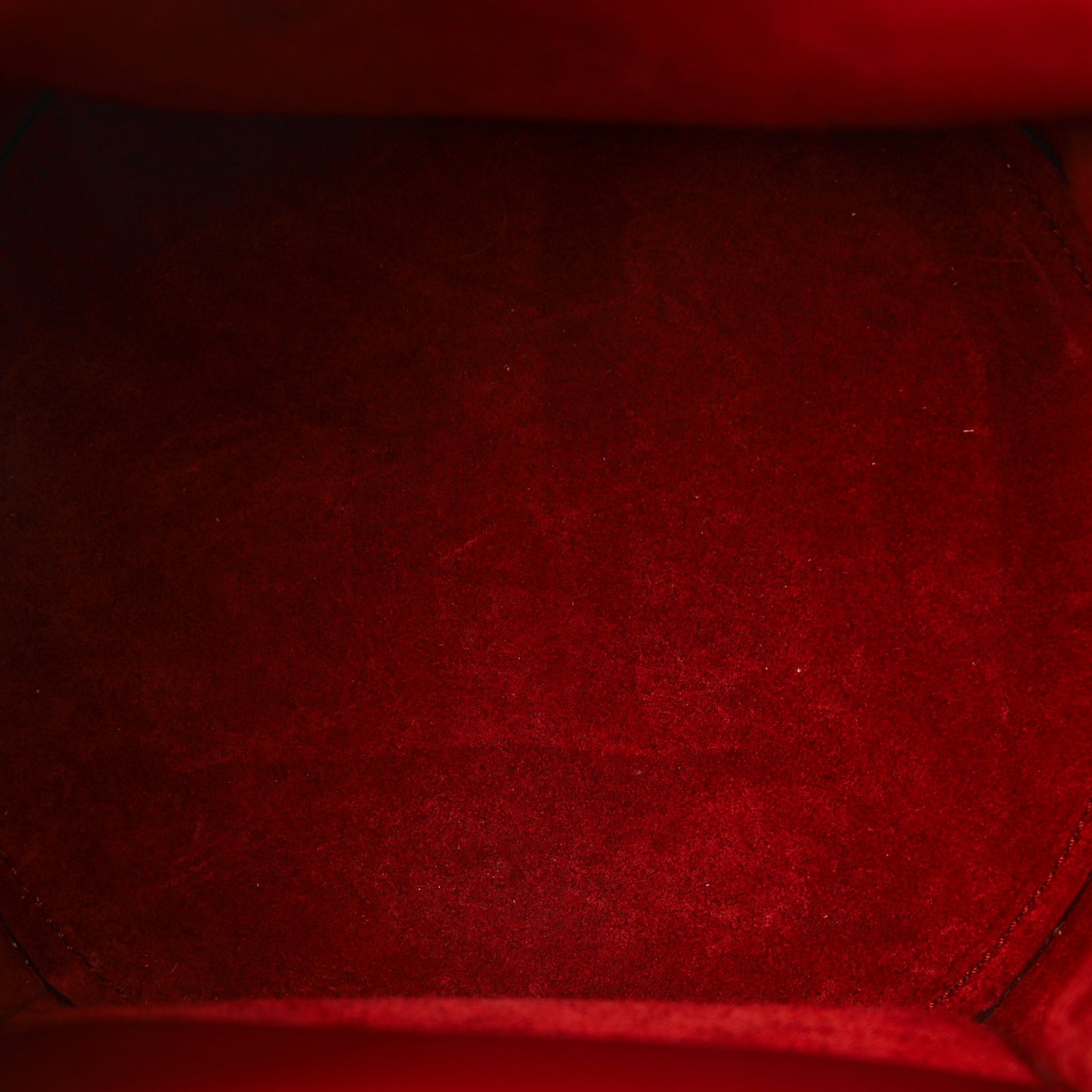 Supple Grained Calfskin Big Bag Bucket Red