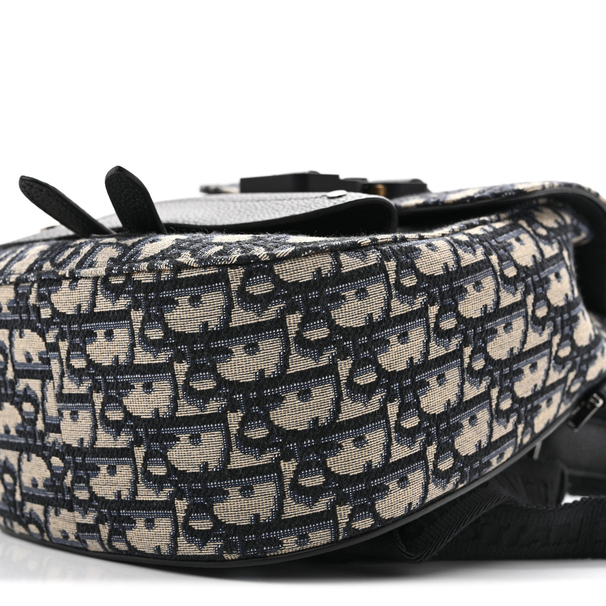 HOMME Oblique Calfskin Mens Mini Saddle Backpack Navy Blue
