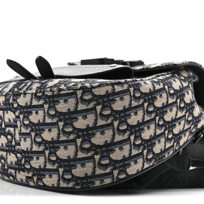 Christian Dior HOMME Oblique Calfskin Mens Mini Saddle Backpack Navy Blue 10 of 11