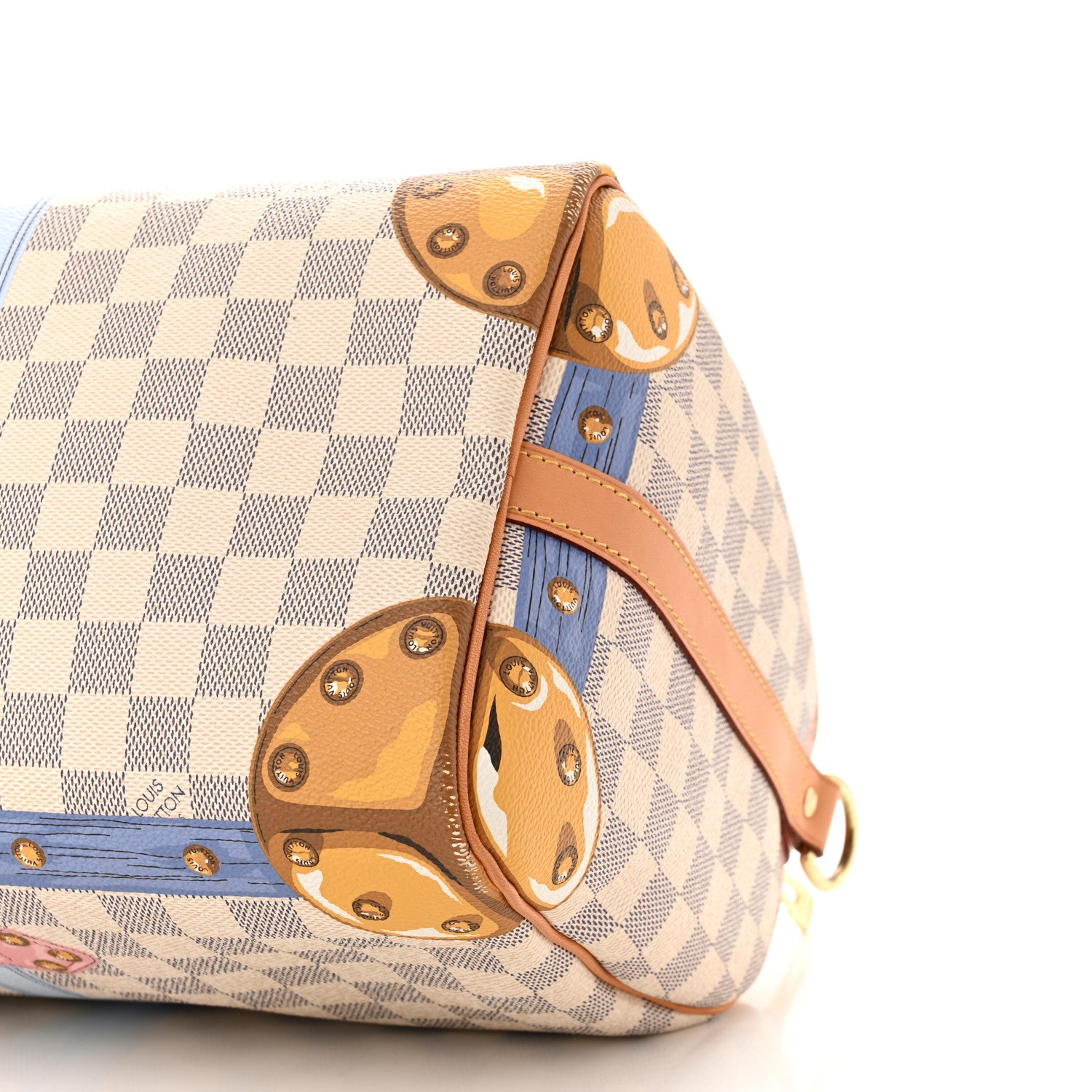 Louis Vuitton Damier Azur Summer Trunks Speedy Bandouliere 30 10 of 13