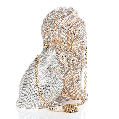 Judith Leiber Swarovski Crystal Lion Minaudiere Clutch Champagne Multicolor 2 of 4