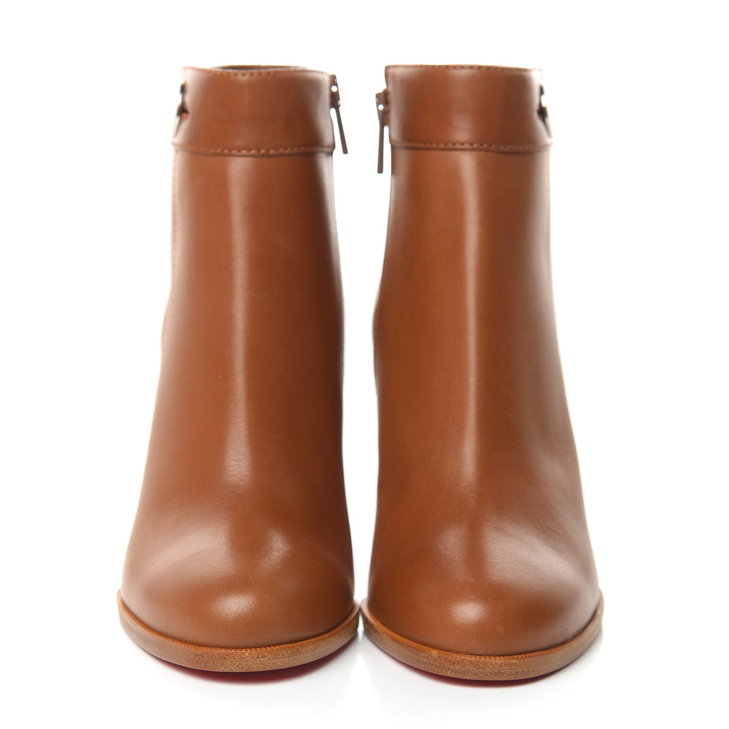 Calfskin Janis 85 Booties 37.5 Cuoio