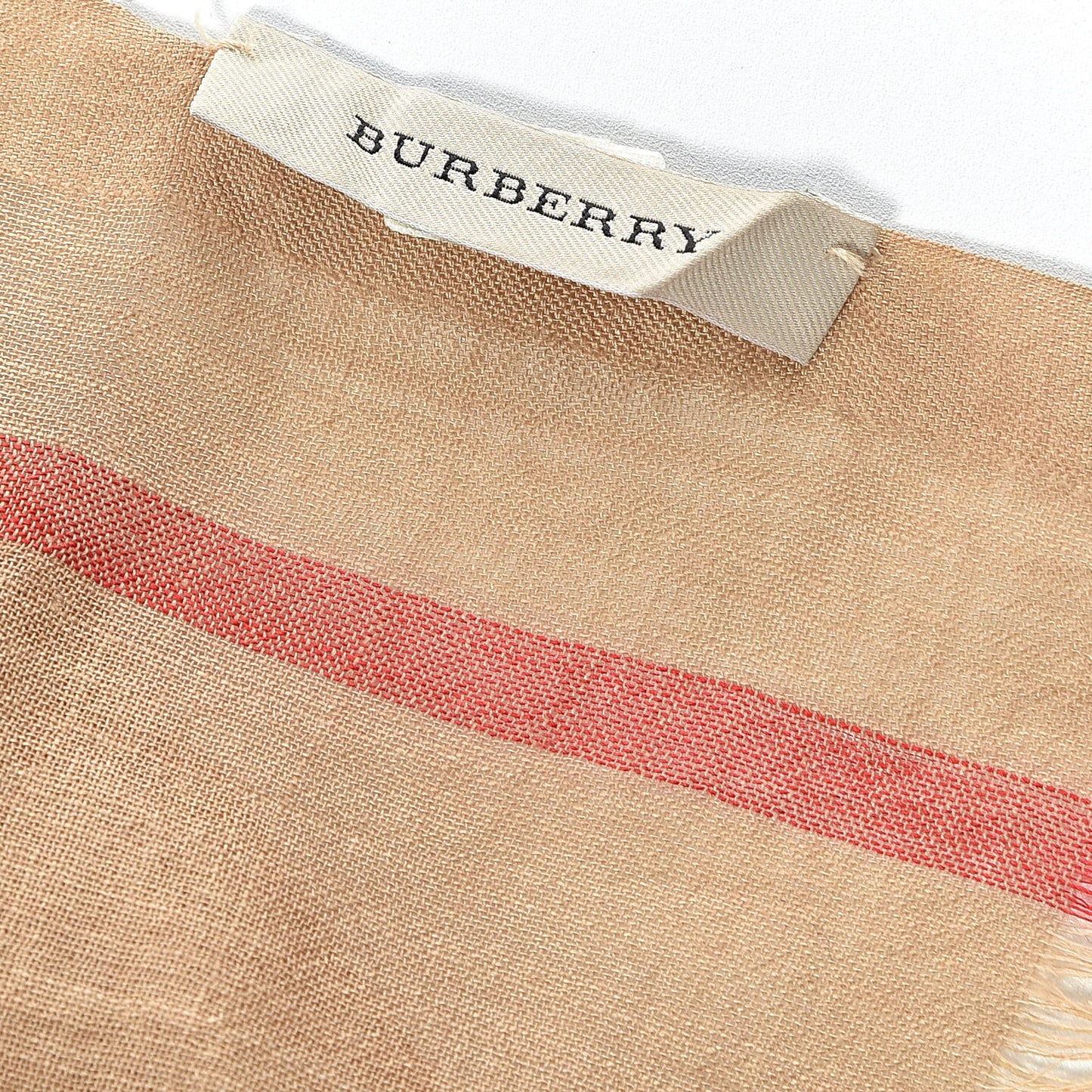 Cotton Silk Wool Check Bandana Scarf Camel