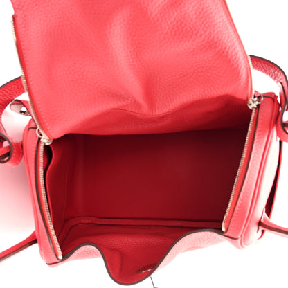 Hermes Taurillon Clemence Lindy 26 Rouge Pivoine 5 of 10