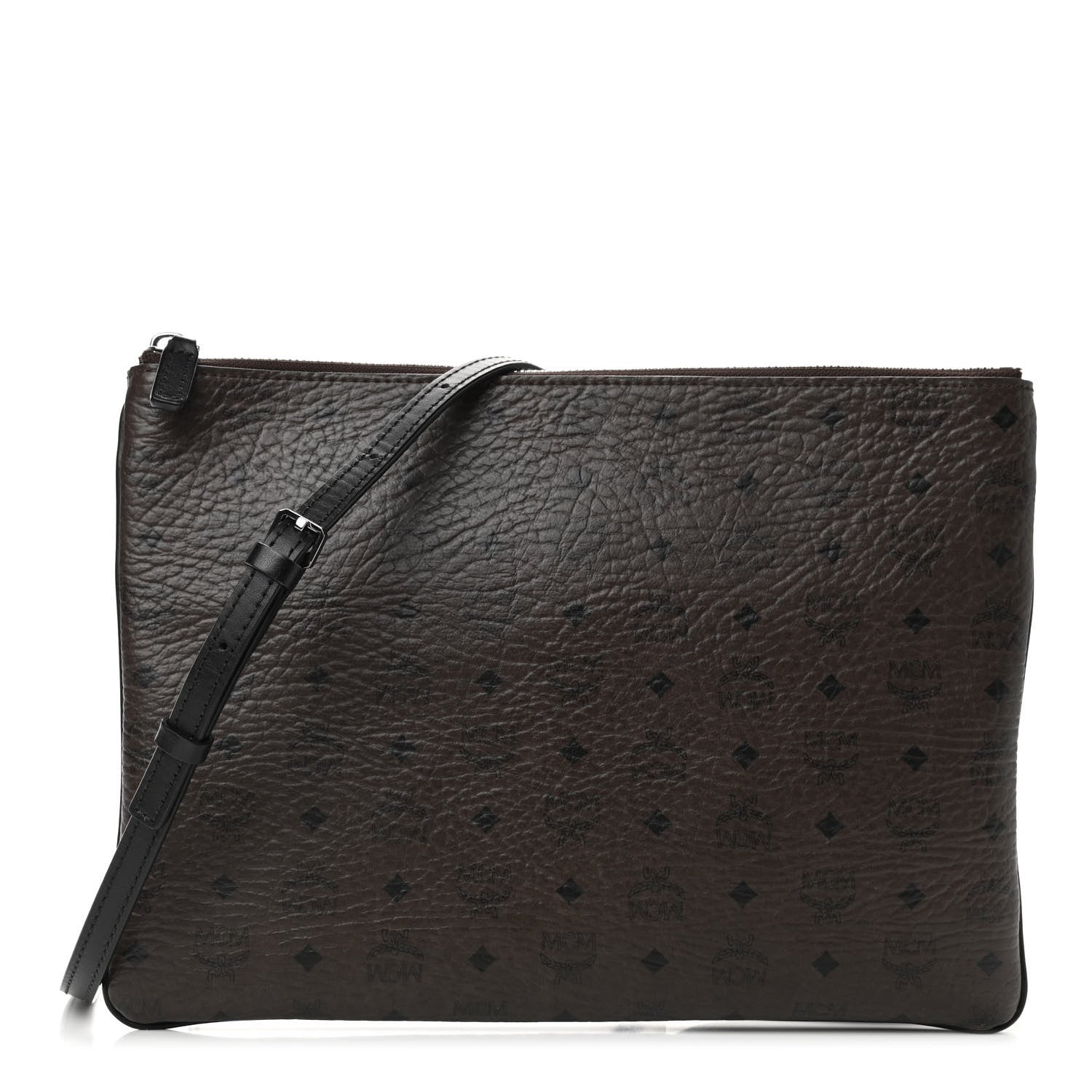 MCM Visetos Medium Crossbody Pouch Brown 1 of 5