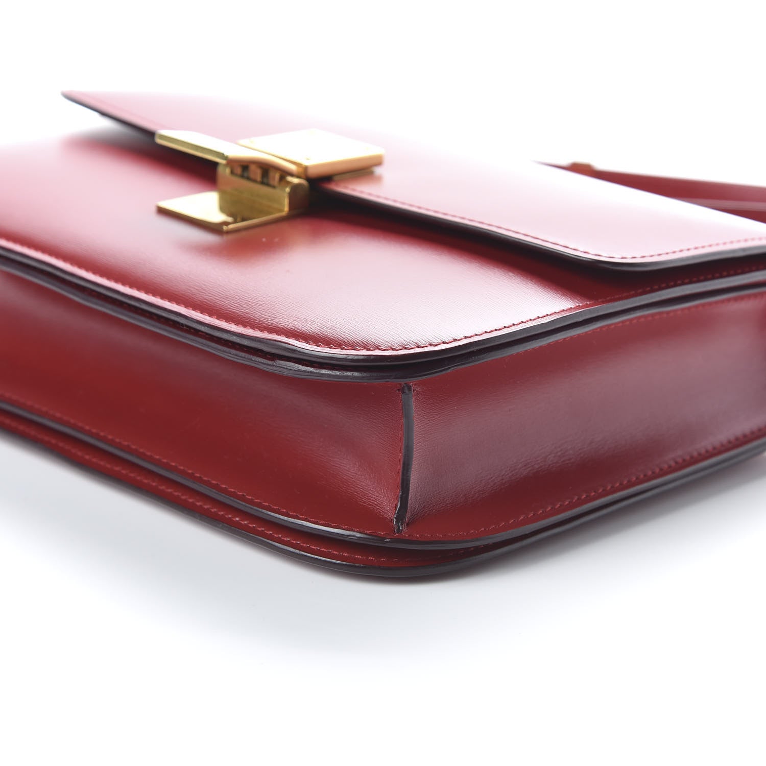 Celine Box Calfskin Medium Classic Box Flap Bag Red 6 of 9