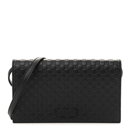 Gucci Microguccissima Crossbody Wallet Black 1 of 9