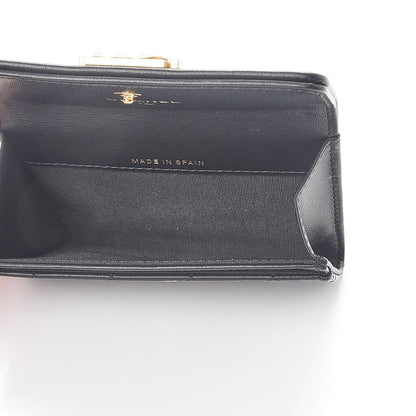 Chanel Lambskin Quilted Boy Card Holder Wallet Black 5 of 9