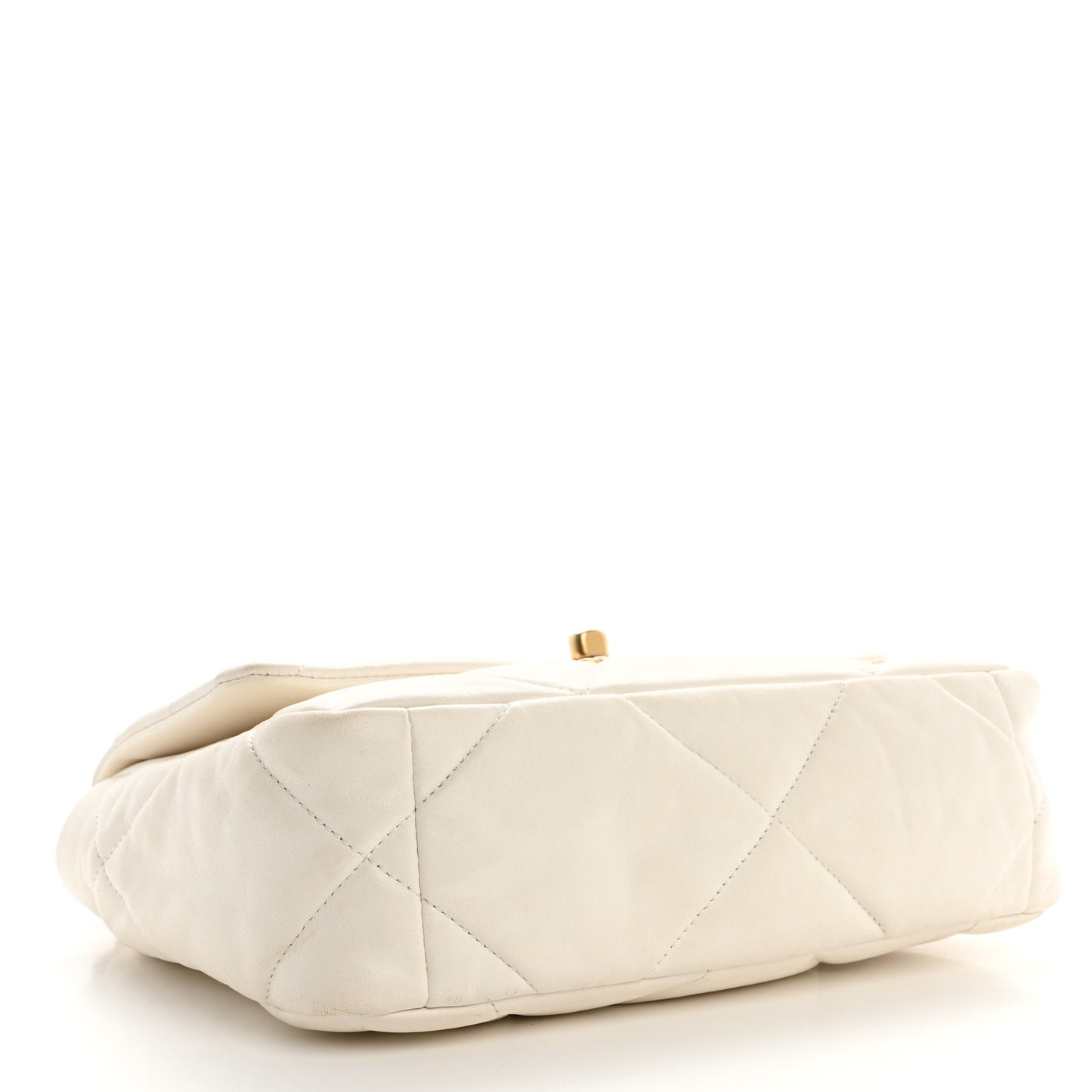Lambskin Quilted Medium Chanel 19 Flap White