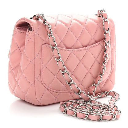 Chanel Lambskin Quilted Mini Square Flap Pink 2 of 8