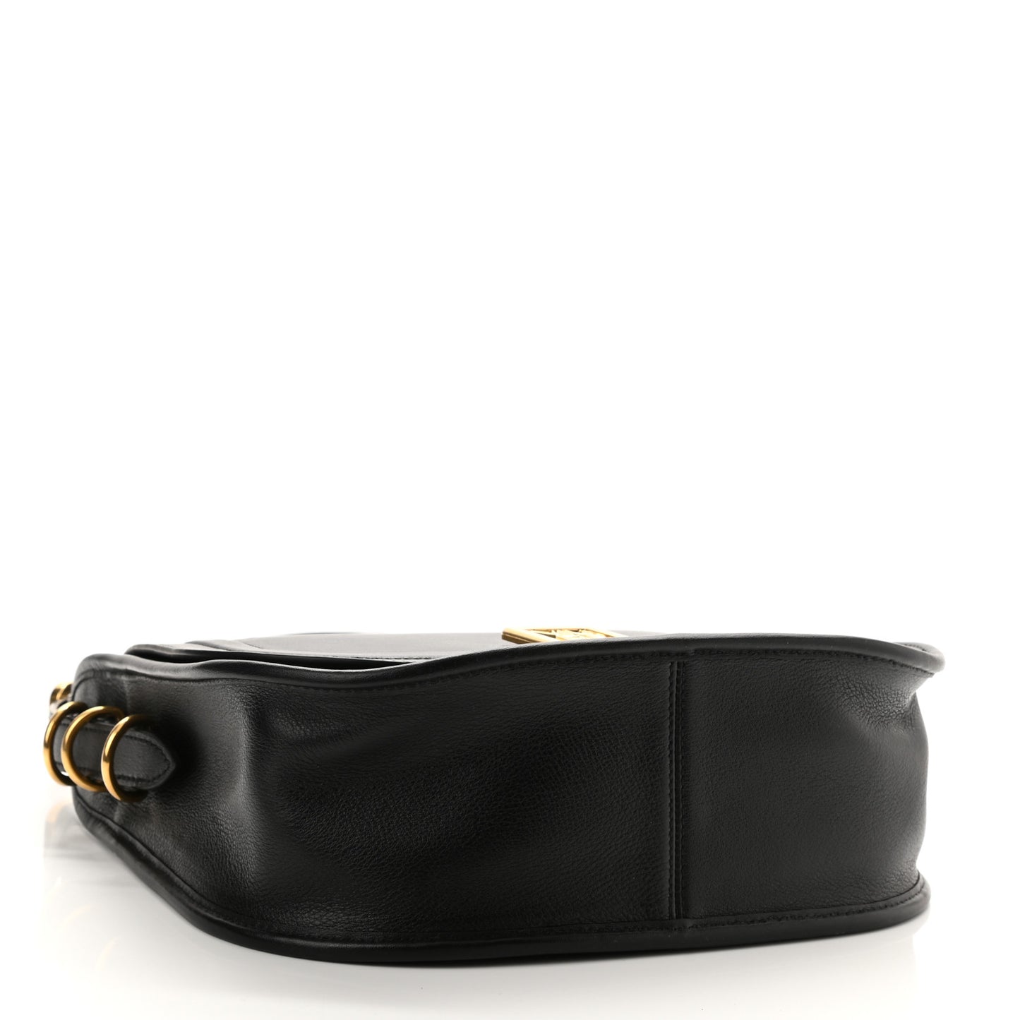 Silky Calfskin Sadie Satchel Black