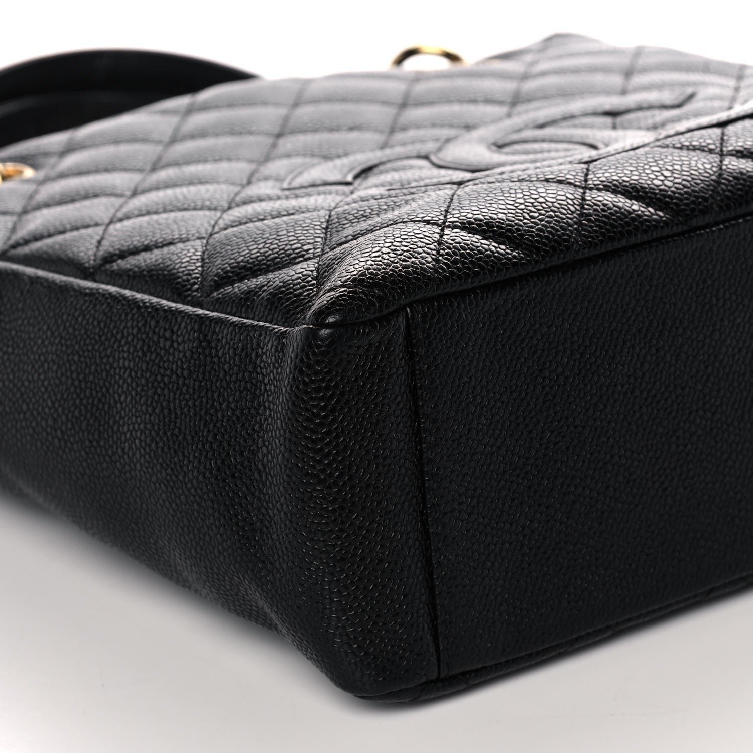 Chanel Caviar Quilted Petit Shopping Tote PST Black 9 of 10