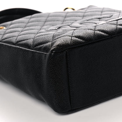 Chanel Caviar Quilted Petit Shopping Tote PST Black 9 of 10