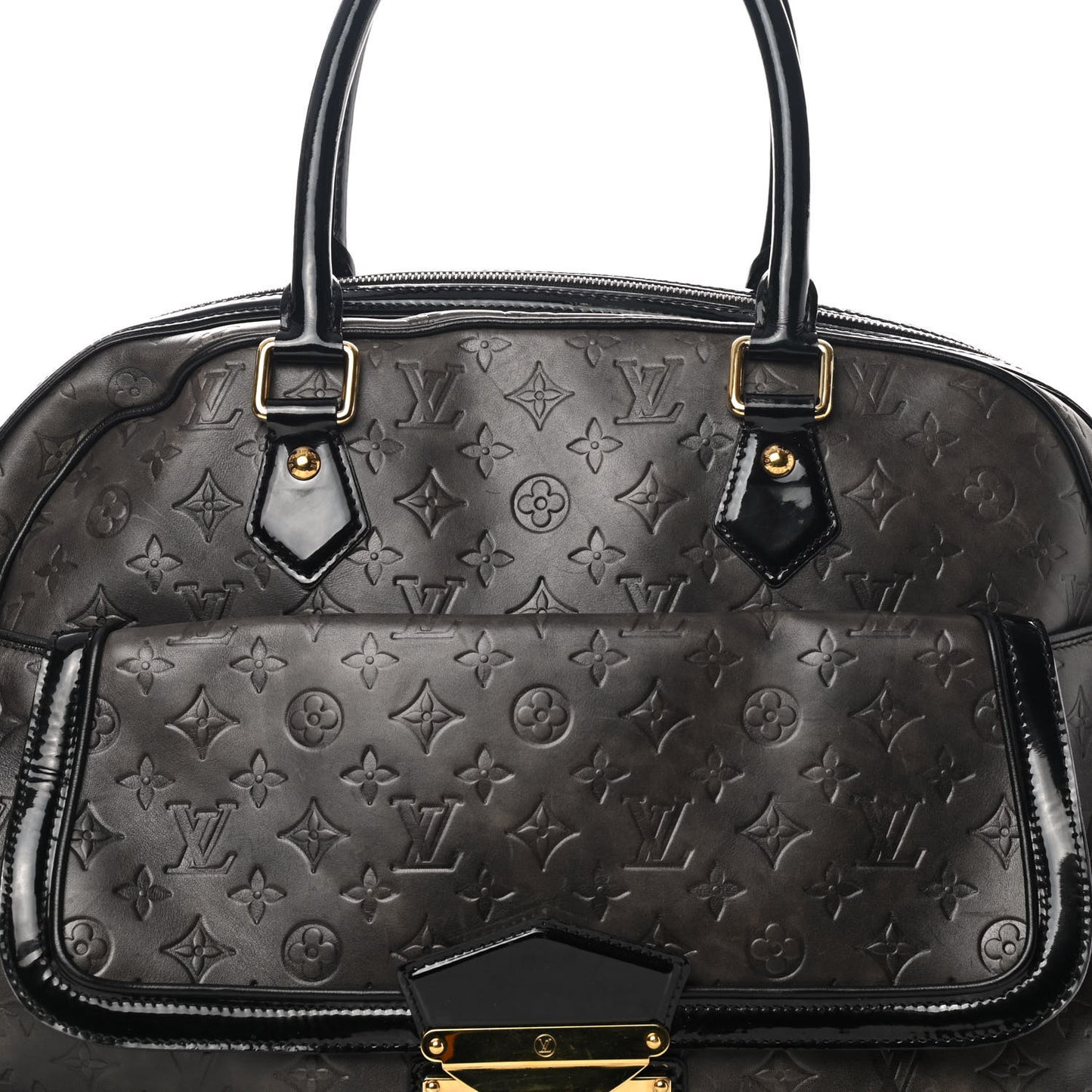 Monogram Embossed Cuir Alizee Gris
