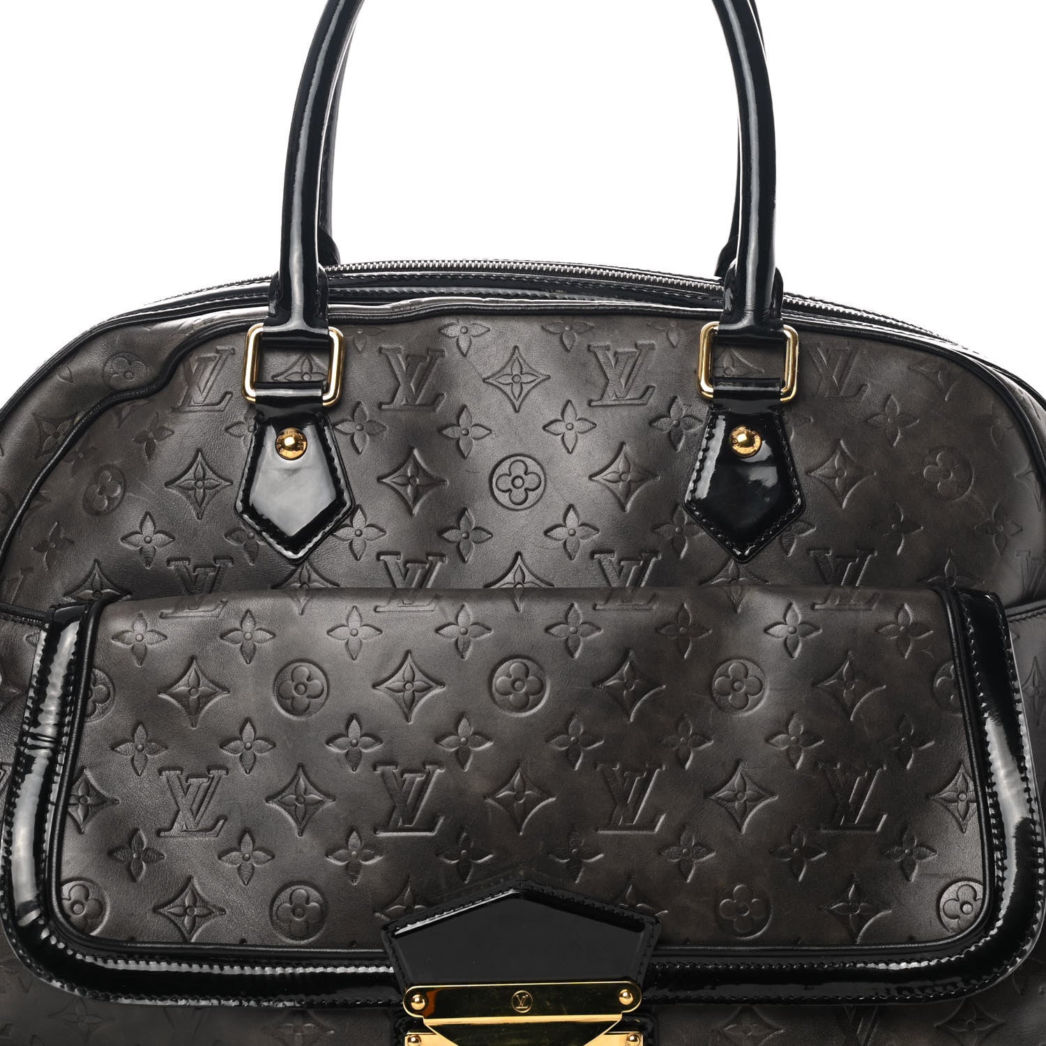 Louis Vuitton Monogram Embossed Cuir Alizee Gris 8 of 16