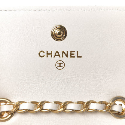 Chanel Shiny Aged Calfskin Quilted Waist Belt Bag White 10 of 12