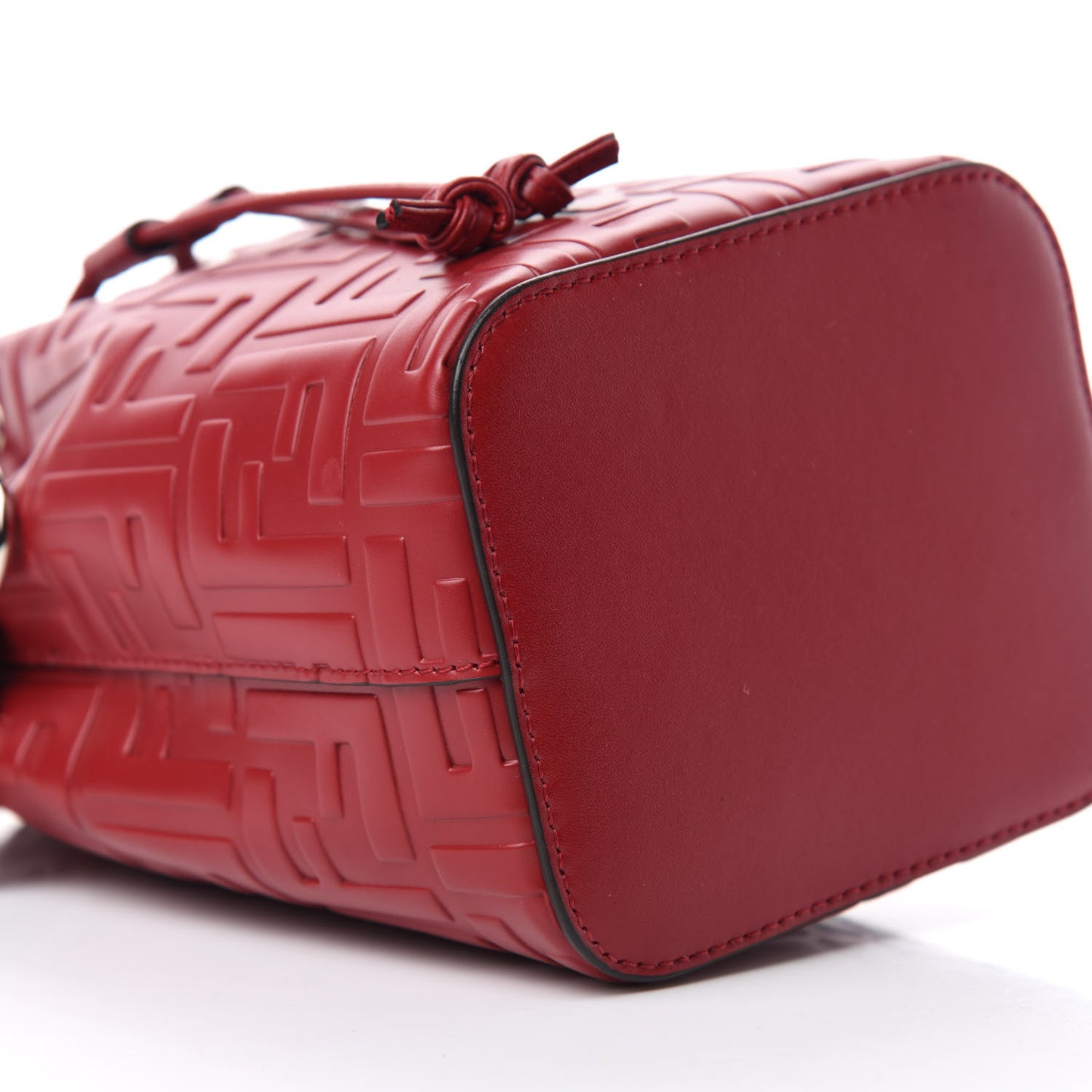 Vitello Liberty F is Fendi FF 1974 Embossed Mini Mon Tresor Bucket Bag Fragola