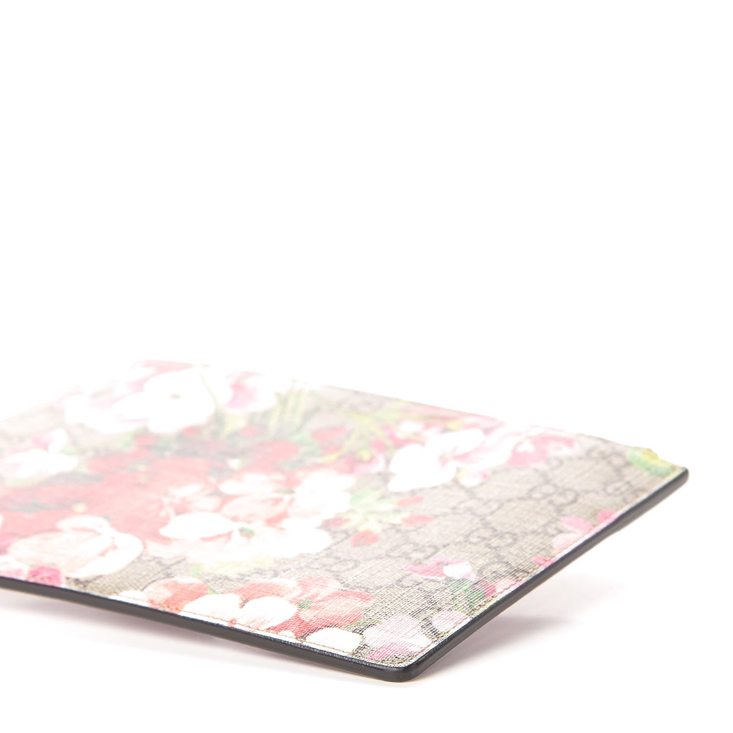 Gucci GG Supreme Monogram Blooms Small Zip Pouch Beige Multicolor Dry Rose 8 of 9