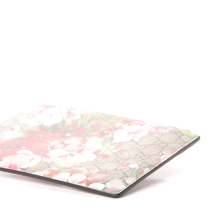 Gucci GG Supreme Monogram Blooms Small Zip Pouch Beige Multicolor Dry Rose 8 of 9